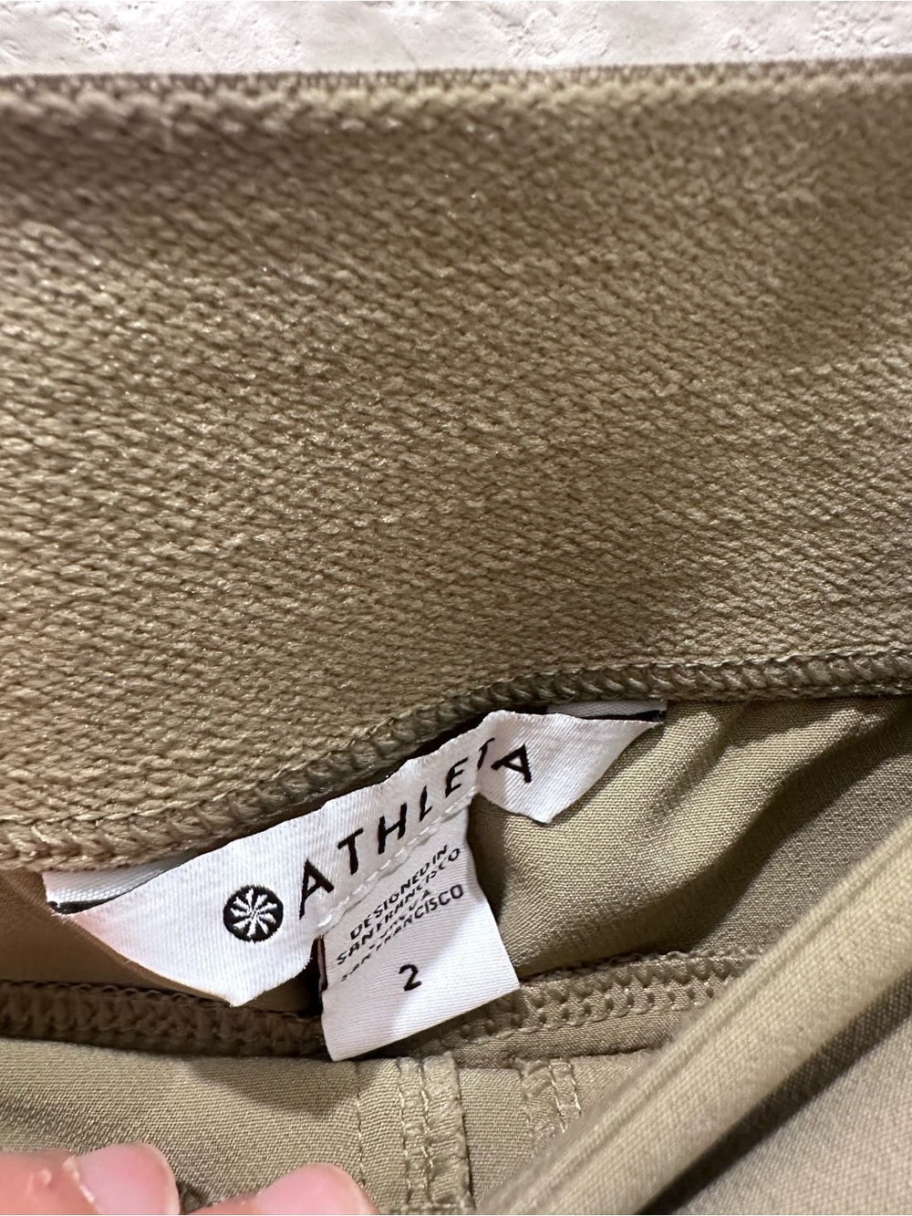 Athleta Olive Cargo Jogger Pants with Zip Pockets - Picture 5 of 7